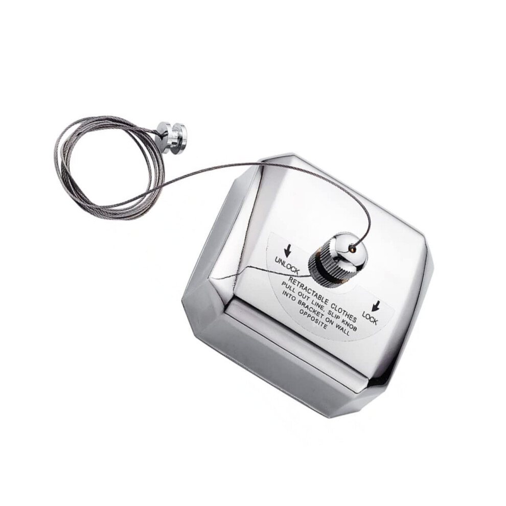 Retractable Clothesline Stainless Steel Wire Rope With Nylon Base 2.8M For Indoor And Outdoor Drying 9001264553975