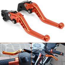 Motorfiets rem- en koppelingshendels, CNC-gefreesd, ergonomische vorm zorgt voor comfortabele grip voor rijders van alle handmaten, korte verstelbare
