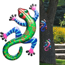 Enliven Your Space With Handcrafted Nature, Durable Materials, Metal Gecko Wall Art Decor, Lifelike Body, Easy To Use, Ideal Gift For Wall Decoration
