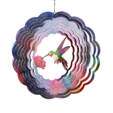 Molinillo de viento colgante para decoración de exteriores, molinillo de viento cinético 3D con movimiento de giro suave, escultura giratoria de