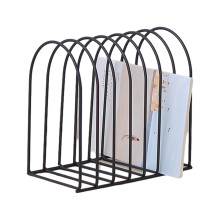 Organizator de birou elegant, suport vertical robust și durabil pentru dosare cu design arcuit, suport metalic pentru dosare, pentru uz casnic la