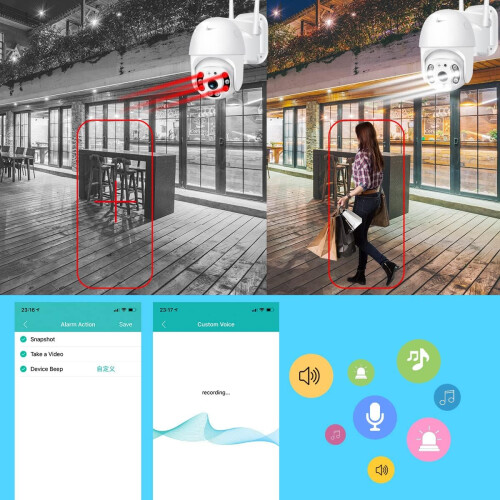 WiFi Smart Security Camera 2MP PTZ IP CCTV with Night Vision, Motion Detection, TwoWay Audio 1