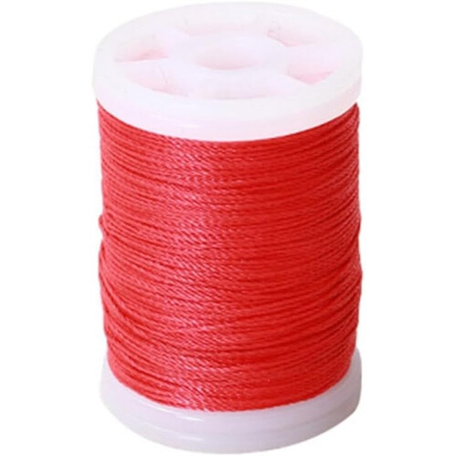 Archery Bowstring Serving Thread 400D Nylon 120m Roll, 0.020' Thick, 34lb Strength, Red 2