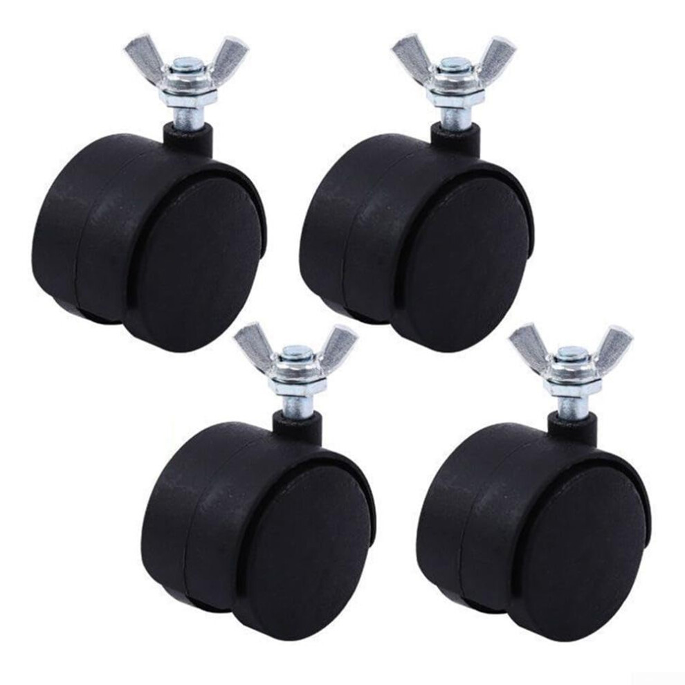 4 Pack 0.5 Inch Pp Swivel Caster Wheels 360 Rotation For Heaters And Small Furniture Black 9339159816110