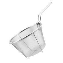 Stainless Steel Round Fry Basket 18cm French Fries Holder for Fried Food Serving in Restaurants