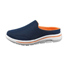 Orthopaedic Extra Wide Men's Sandals Waterproof Mesh Breathable Memory Foam Walking Shoes Dark Blue 10.5 UK