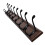 Rustic Wooden Wall Mounted Coat Rack with 8 Black Hooks for Entryway Bathroom Storage 1