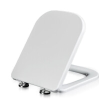 Eleganter quadratischer WC-Sitz, Soft-Close-Funktion für leises Schließen, antibakterieller, verdickter Bezug, passend für die meisten