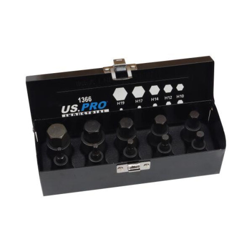 us pro 10pc Impact HEX BIT Socket Set by US PRO Tools 1/2" Drive 4mm to 19mm Allen Key 2