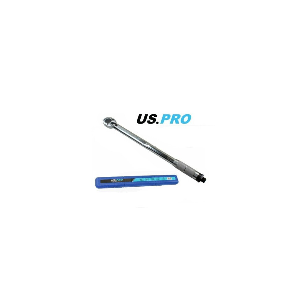 US PRO 1/2 dr Click Torque Ratchet Wrench 28-210 Nm 6769