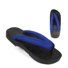 Wooden Geta Sandals TwoTeeth Kimono Clogs Flat Slippers for Men Women Blue 37 EU