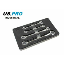US PRO Flare Nut Wrench Spanner Set 4pc 6 Point In Eva Foam Tray 9mm-17mm 2289