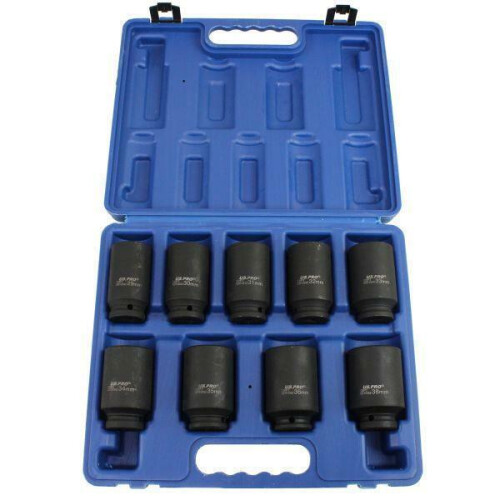 us pro US PRO Tools 9pc 1/2" Dr 12pt Deep Impact Hub Nut Sockets 29mm to 38mm 3688 2
