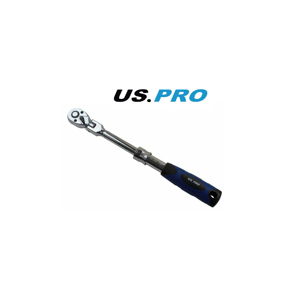 Us Pro 3/8" Flexi Flexible Extendable Socket Ratchet 72T 5162