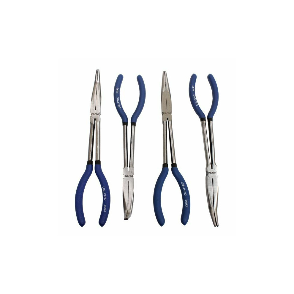 Us Pro Tools 4Pc 285Mm Long Reach Nose Pliers Plier Set New 2093