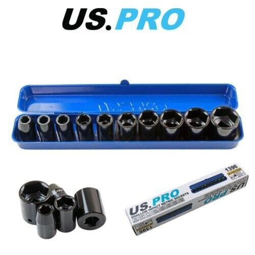 us pro US PRO 10PC 1/2" DR Shallow Impact Metric Socket Set 9 - 27mm 1396 2