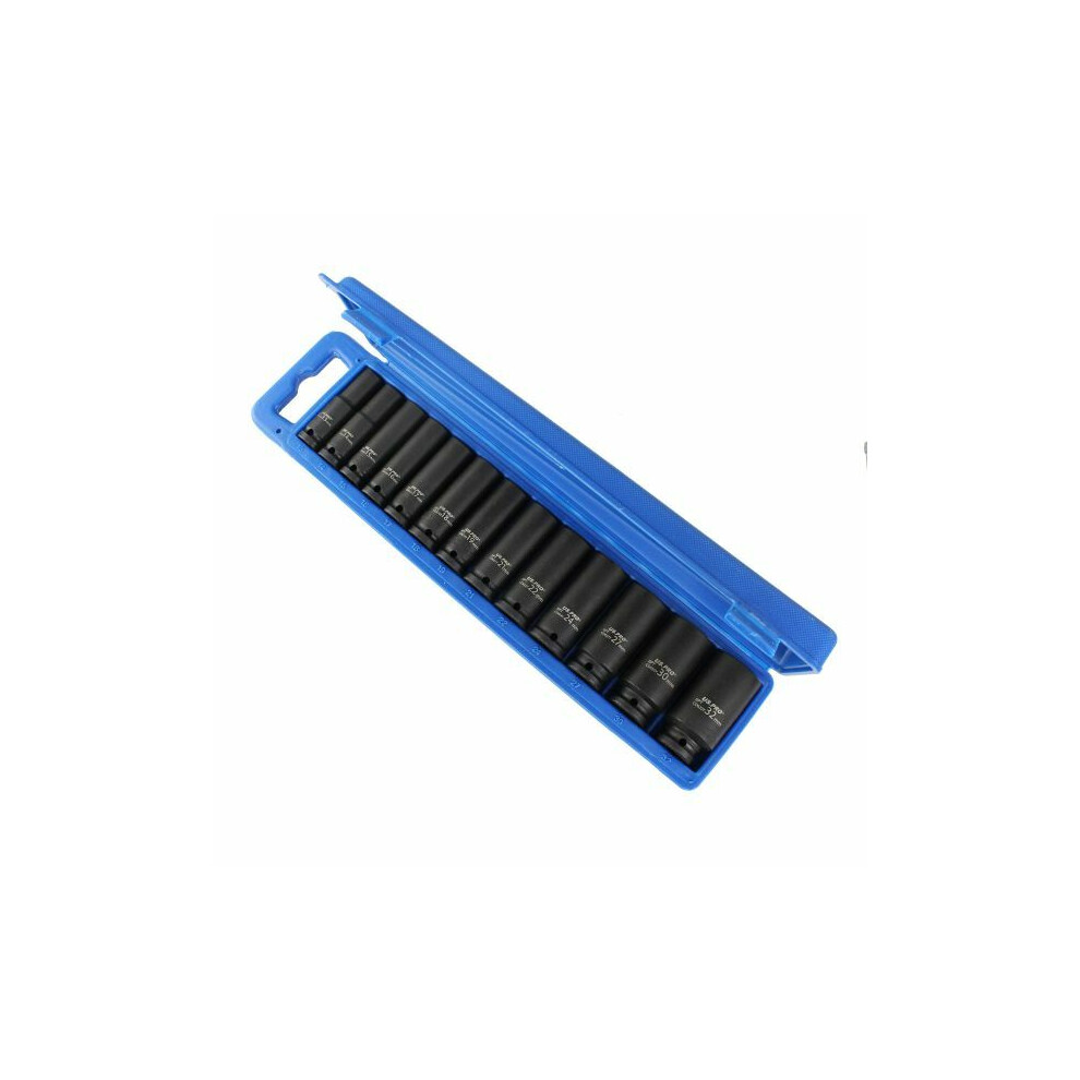 US PRO 13pc 1/2 dr 6pt Deep Impact Sockets Metric 13 - 32mm 1397