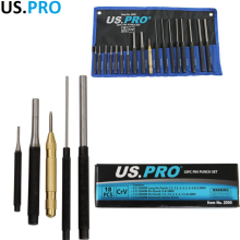 US PRO 18pc Pin Punch Set With Automotive Centre Punch 2095