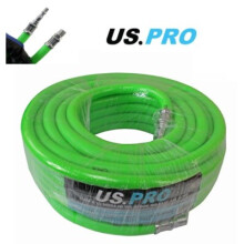 US PRO Tools 8mm X15 Meters HI VIS Green Hybrid Quick Release Air Hose