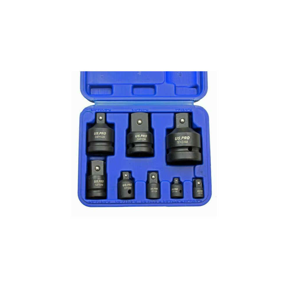 Us Pro Tools 8Pc Impact Adaptor Set, Reducer For Sockets, Wrench 3477