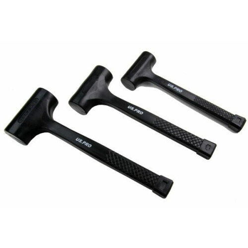 us pro US PRO 3pc Rubber Dead Blow Hammers, Hammer 1lb 2lb 3lb Set 1664