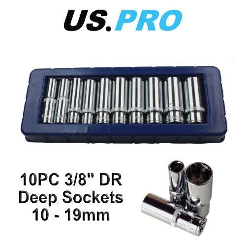 us pro US PRO 10pc 3/8'' DR Deep Sockets Set 10 - 19mm 3237 2