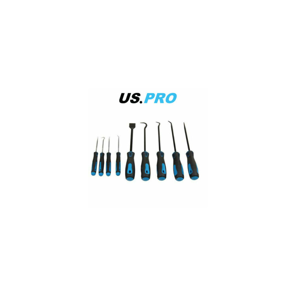 US PRO 9pc Heavy Duty Pick & Hook Set - Scraper & Hook Set 5035