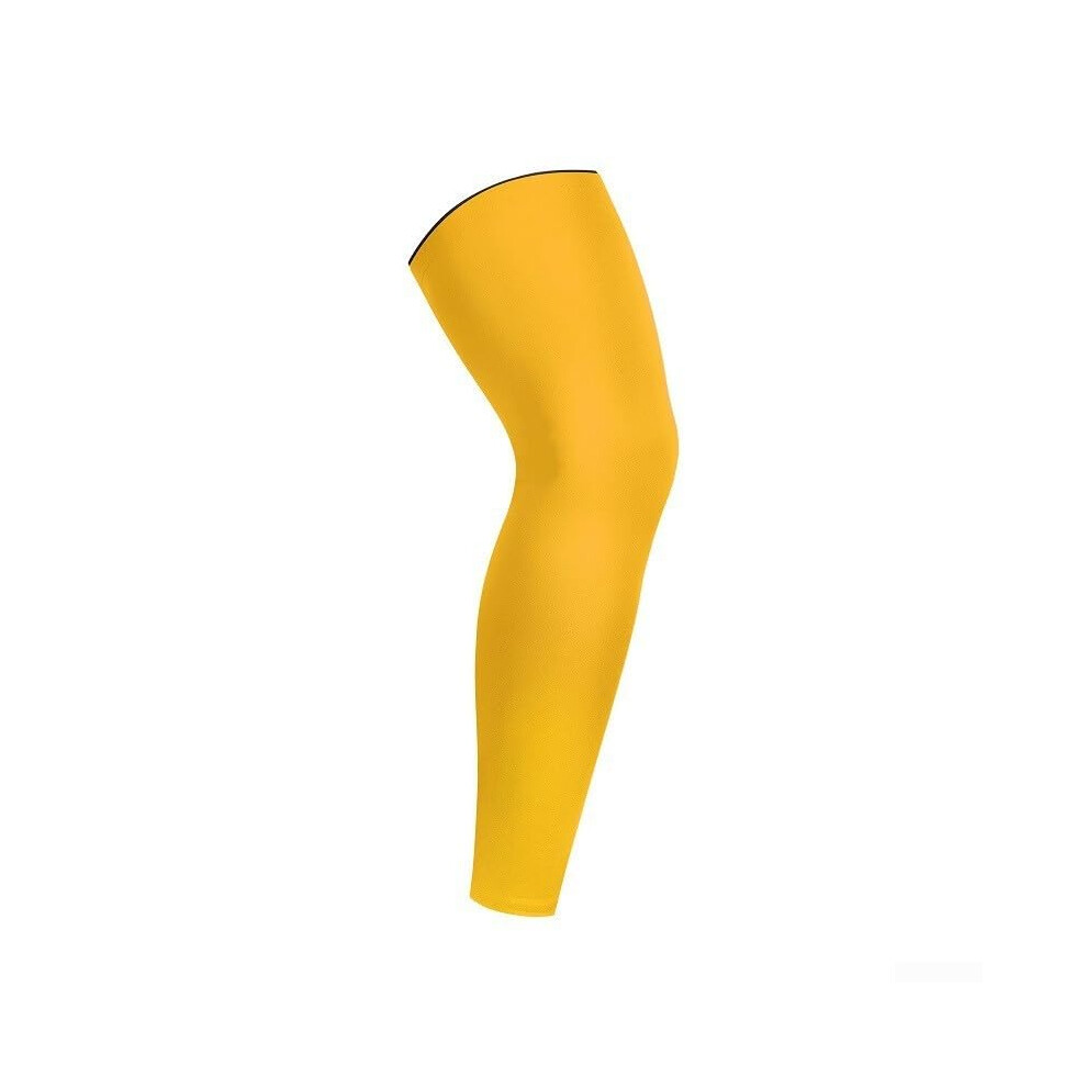 Yellow Knee Support Brace With Shock Absorption For Running, Basketball, Squats, Breathable Meniscus Pad (M )