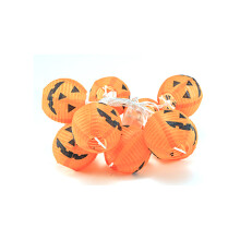 Halloweenske dekorácie, 3D tekvicové lampášové reťazce pre vnútornú a vonkajšiu dekoráciu, batériový napájaný flexibilný postriebrený