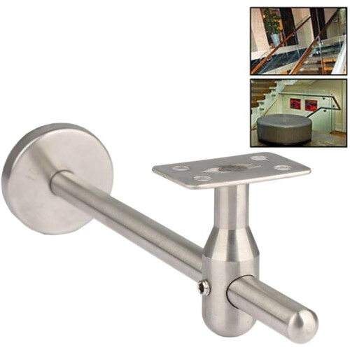304 Stainless Steel Handrail Bracket Adjustable Wall Mounted Railing Support Heavy Duty Rust Resistant 2