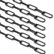 6 Pack 36 Inch Black Hanging Chain for Plants and Lamps, Heavy Duty Light Fixture Chain Extension