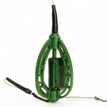 Carp Fishing Inline Feeder Bait Cage with  Carbon Steel Frame, 35cm, 48g