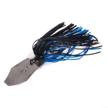 Spinner Bait Fishing Lure with 3D Eyes 10cm 11g Blade Jig for Bass in Fresh and Salt Water Blue (1pcs)