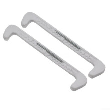 Ice Skate Blade Guards with Spring, WearResistant NonSlip Covers for Figure and Hockey Skates (White)