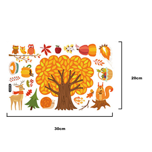 Window Clings, Fall Decorations With Reliable Material, Easy To Use For Home, Classroom, Office (Double Side Printed) 1