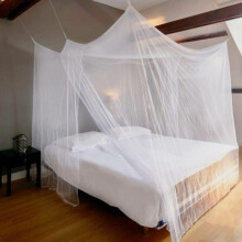 Elegante bedhemel, natuurlijke insectenbescherming met fijnmazig gaas, twee openingen voor gemakkelijke toegang, ideaal voor babybedden tot kingsize