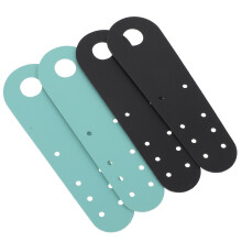 2 Pairs Leather Roller Skate Toe Caps Protective Covers for Indoor Outdoor Skating Black Light Green