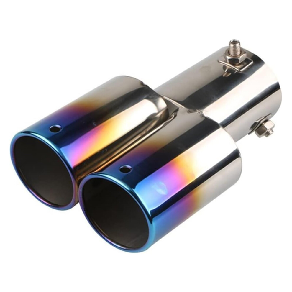 Car Exhaust Tip Stainless Steel Universal Muffler Tail Pipe With Turbo Sound Enhancement Blue 9339159819159
