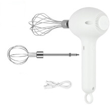 Portable Wireless Handheld Electric Mixer with Beater Attachments for Kitchen Baking