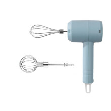Wireless Hand Mixer Rechargeable 3 Speed Cordless Electric Mixer with RustResistant Steel Whisks for Whipping Cream Blue