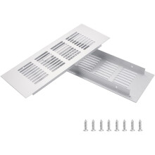 Rechthoekig ventilatierooster voor wand en plafond, van aluminiumlegering met lamellen, ademend en vochtbestendig, voor keukens, badkamers,