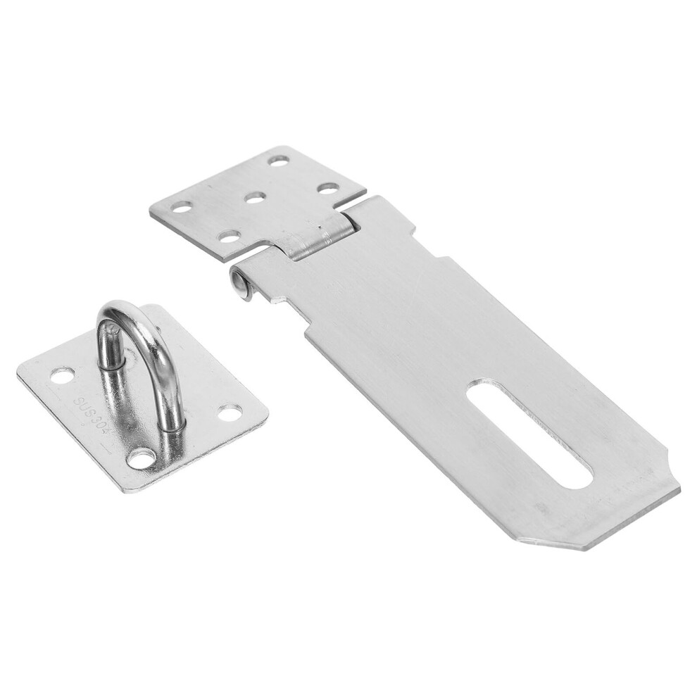 Pin Padlock Door Lock With Hasp Latch Safety Bolt For Closet Cabinet Gate Silver 9339159818770