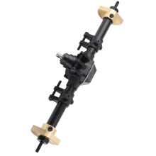 Juego de ejes RC de alto rendimiento, ejes delanteros y traseros metálicos completos, revestimiento negro endurecido, resistentes y duraderos,