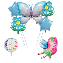 Décorations de fête sur le thème des sirènes : ballons chiffres en aluminium, fabrication de haute qualité (1 lot).