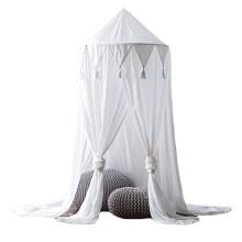 Prinsessenparasol met luifel, duurzaam net, lichtgevende sterren, privacytent voor meisjes, eenvoudig te installeren, wit