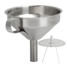 Edelstahl-Trichter-Set, robuster Metall-Kochtrichter mit abnehmbarem Filtersieb, verdickte Trichteröffnung für gleichmäßiges Ausgießen, perfekt