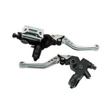 Motorcycle Brake Clutch Levers Hydraulic Master Cylinder 7/8' 22mm Handlebar Silver
