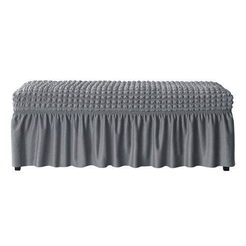 Capa protetora de elastano para banco de jantar, capa elástica de ajuste perfeito com design de saia protetora completa, protetor de tecido