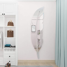 Innovativa decorazione murale a specchio in acrilico a forma di piuma, decalcomanie decorative 3D autoadesive, decorazioni per la casa che si