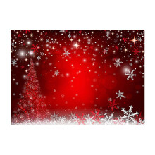 Decoratie voor kerstfeestjes, verjaardagen en babyshowers, rode kerstachtergrond van microvezel voor fotohokjes, duurzame polyesterstof (hoge